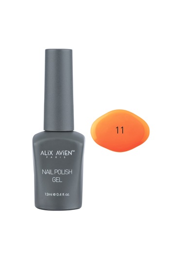 Alix Avien Uv Kalıcı Neon Turuncu Jel Oje 11 Gel Polish 12 Ml