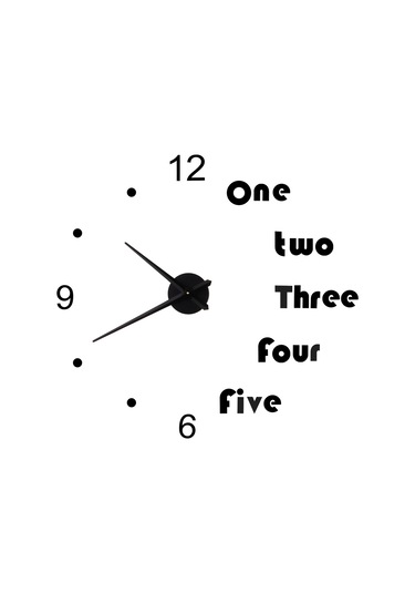 Akrilik Duvar Saati Kendin Yap Ayna Çıkartmaları Modern Duvar Sanatı Çıkartması Ev Eşyaları Siyah Çok Renkli