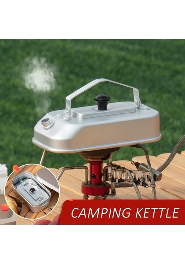 Prestigegoods Alüminyum Hafif Su Isıtıcısı Açık Hava Yürüyüş Kamp Kaynar Su Tencere Saplı 200ml 15,6x8,7x5,8cm Çok Renkli