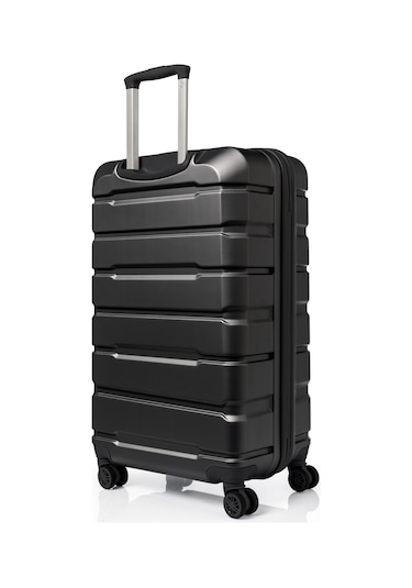 Unisex 4 Tekerli Kilitli Büyük Boy Valiz Bavul Siyah