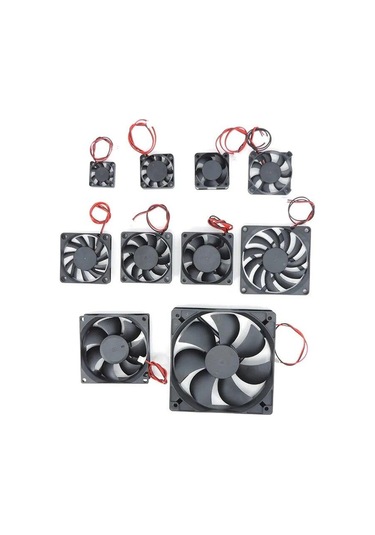 4010 12025 8010 30mm Dc 5v 12v 24v Soğutma Fanı Fırçasız Motor Kasa Sessiz 40mm 50mm 60mm 70mm 80mm 90mm 120mm 3d Baskı İçin 2pın 12025 12v