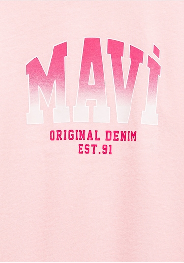 Mavi - Mavi Logo Baskılı Pembe Tişört 7610386-71007 Pembe