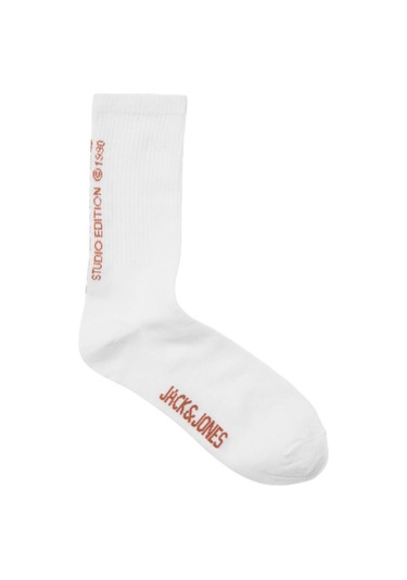 Jack&jones Jacbora Tennıs Sock 12256197 Beyaz-kırmızı Siyah