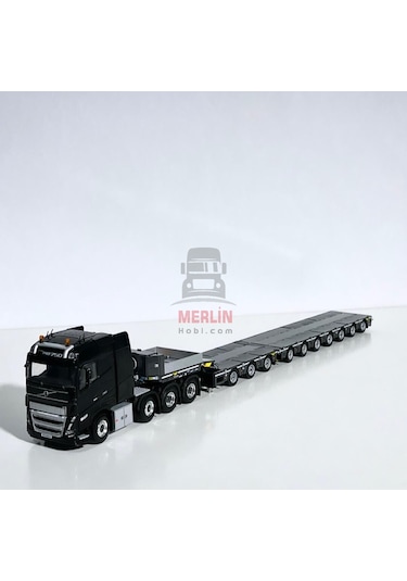 1/50 Volvo Fh5 8x4 750hp + Low Loader 10 Aks -broshuıs - Lowbed