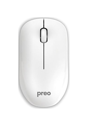 Preo M19B Ergonomik Pastel Piano White  Kablosuz Sessiz Mouse Bey