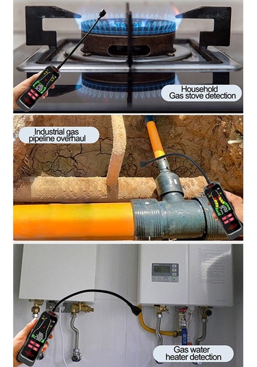 Hallow elde Taşınabilir Yanıcı Gazlar Kaçak Dedektörü Doğal E24898-3