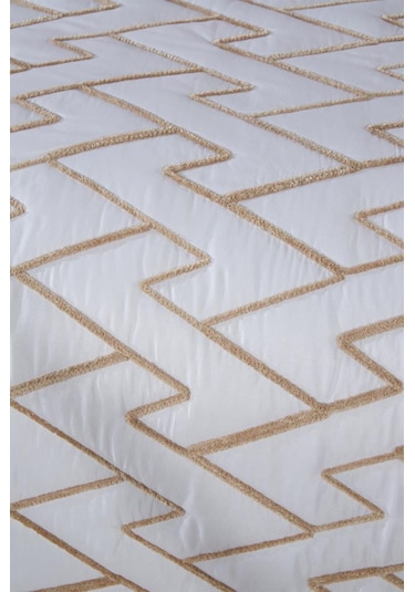 Maria Kapitoneli Tek Kişilik Yatak Örtüsü 180x240 Krem - Bej Bej - Krem