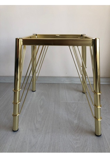 Metal, 40 Cm Gold Kaplama Sandalye Ayağı 2 Adet