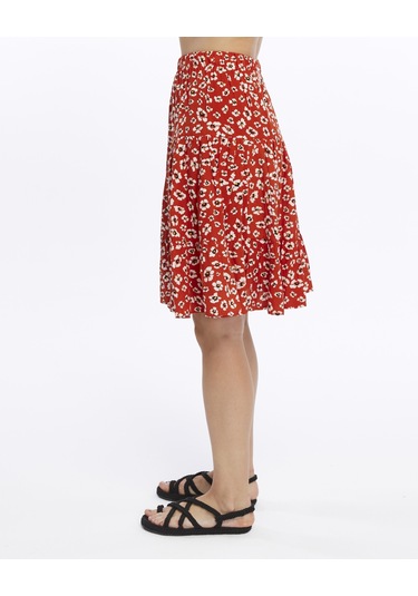 Vera Midi Boy Şort Etek-3232 Çok Renkli