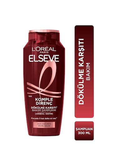 ELSEVE Komple Direnç Dökülme Karşıtı Şampuan 300 ml 3'lü Set