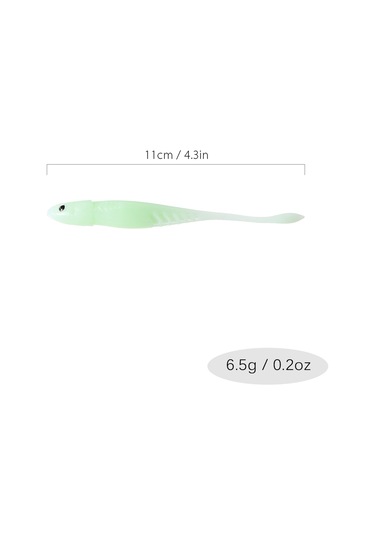 Maiyame 11cm 6.5g Plastik Yumuşak Balık Yemleri - 3 Renkli, Parlak Işıklı, Gerçekçi 3d Gözlü, Kaliteli Squidding Enstrümanı