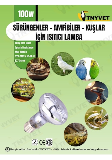 Tnyvet 100 Watt / Gün Işığı Güneş Lambası Isıtıcı Lamb