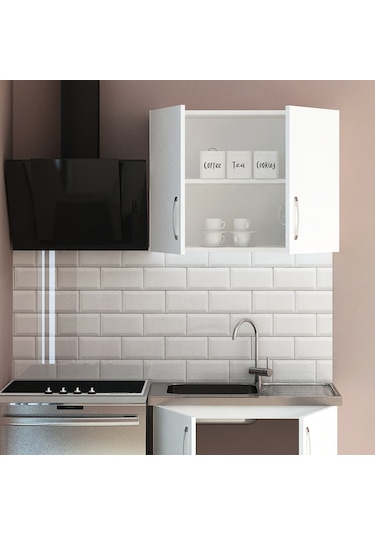 Camole 80 Cm Üst Modül - Hazır Mutfak Dolabı Beyaz