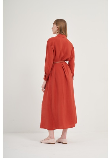 Ftz Modal Elbise Bakır 31016 Bakır