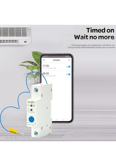 Konesam Akıllı Wifi Devre Kesici: Ewelink Uygulaması İle Uzaktan Kontrol, Zamanlayıcı Ve Ses Komutlarıyla Uyumlu 1p-16a