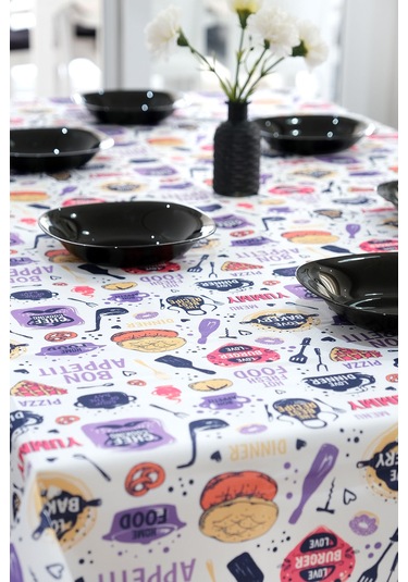 Sufre Sıvı Geçirmez Masa Örtüsü Sofra Bezi Sofra Örtüsü Piknik Örtüsü Lila