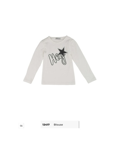 Hey Nakışlı Bluz Siyah