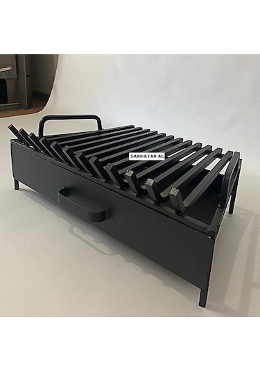 Döküm Izgara Şömine Izgarası 53 Cm X 35Cm X 53 Cm 12 Li Izgara Çekmeceli