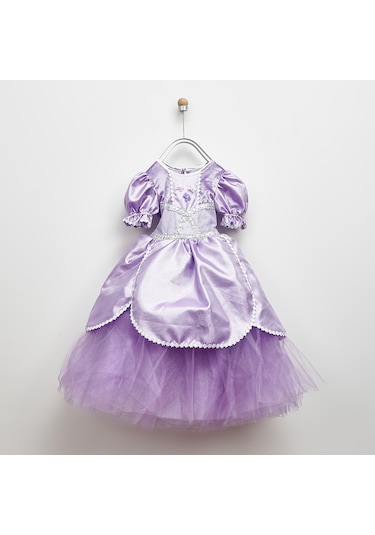 Panço Kız Çocuk Sofia Kostüm Lila 001