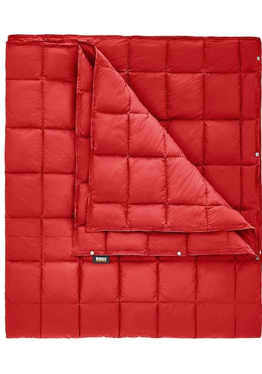 Haegs Kamp Battaniyesi - Dış Mekan Hafif Kompakt Seyahat Yorganı Kamp Yürüyüş Outdoor Şal, Battaniye 175-135 Cm Kırmızı