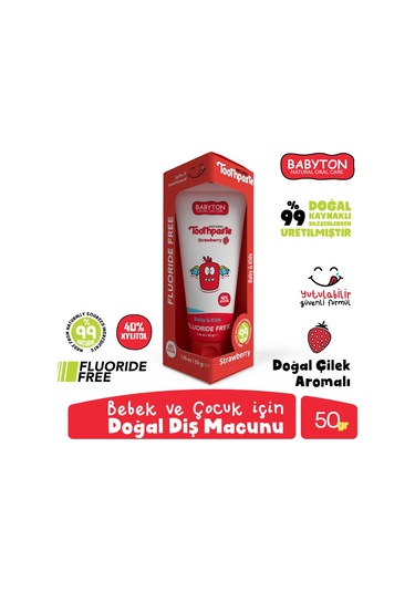 Babyton Çilek Organik Diş Macunu 50 G