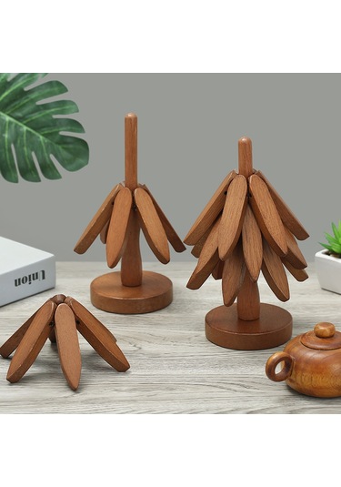 Adet Ağaç Tasarım Standı Ahşap Altlıklar Dekoratif Anti Haşlanma Isıya Dayanıklı Masa Matı Bardak Altlığı Ahşap Amerikan Servisleri Tencere B,l Diğer