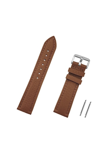 22 MM Kahverengi Taba Floter Hakiki Deri Saat Kordonu Kayış