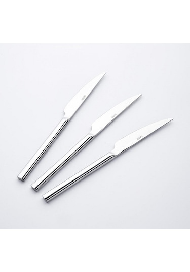 Nehir Dalyan Sade Pasta Bıçak Seti 12 Adet Gümüş