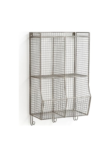 Wessdizayn 3 Kancalı Metal Duvar Asklığı 4 Gözlü Duvar Rafı Wd-210 Siyah