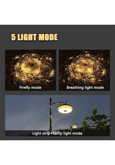 10 Metre Led Kamp Lambası Bej