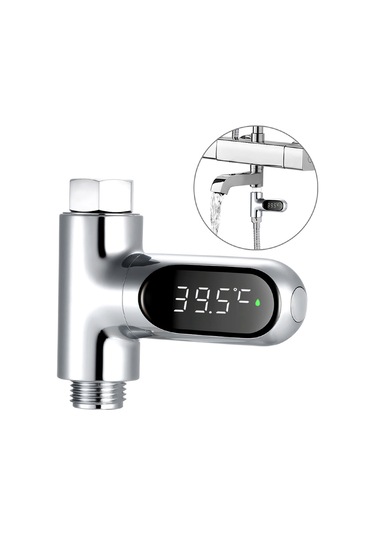 Suofeng Bebek Duş Su Sıcaklığı Ölçerü, Akıllı Led Gösterge, 5-85 C Aralığı, Pilli Olmayan, Su Enerjili, Banyo İçin Abs Malzeme