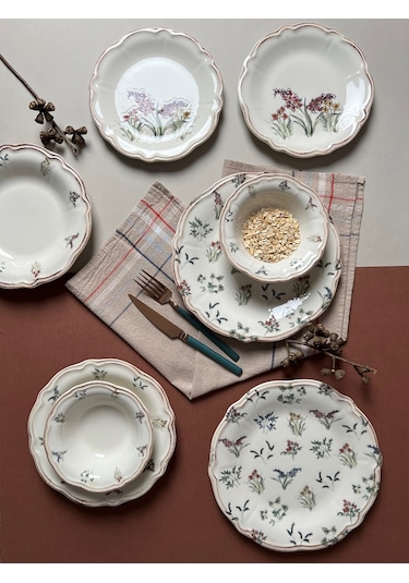 Porser Amber Yemek Takımı 6 Kişilik 24 Parça Fly24ykprs1056 Çok Renkli