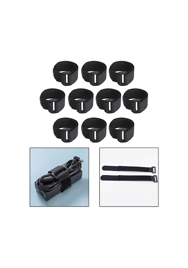 Homyl 10x Yeniden Kullanılabilir Kablo Bağları Tel 2cmx30cm