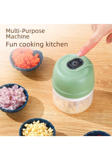 Dianziye Ev Elektrikli Mini Pestle Ve Mortar - 250ml Pembe Yeni Model, Evcil Mutfak, Kablosuz, Bebek Yemeği Ve Et Ezici, Çabuk Ve Kolay Kullanım Pembe