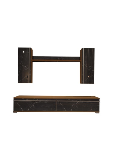 Decoraktiv Eko 7 Mdf Std Tv Ünitesi Tv Sehpası Ceviz - Siyah Mermer