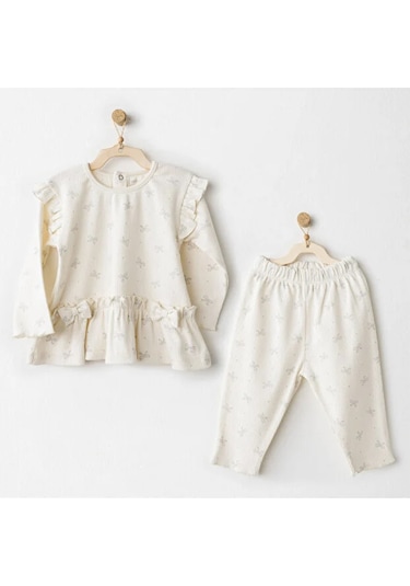 Andywawa 2'li Bebek Takım Ac26256 Ekru