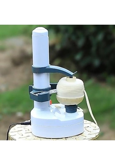 Novahub Elastik Kalınlık Ayarlı Beyaz Elektrikli Soyucu, Otomatik Meyve-sebze Soyucu, Mutfak Aracı, Kullanıcı Dostu Tasarım Beyaz