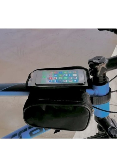 Bisiklet Heybe Çantası Kadro Üstü 6 İnç Telefonlu Kırmızı Yeşil