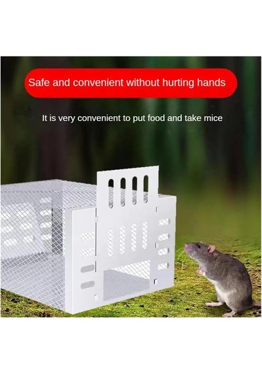 Otomatik Ev Füze Kapalı Açık Ev Sürekli Fare Kapanı Yeniden Kullanılabilir Otomatik Sıçan Kafesi Geniş Uzay Metal