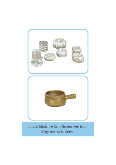 Mumluk Şamdan Tealight Mum Uyumlu Mini Tava Model - Gümüş