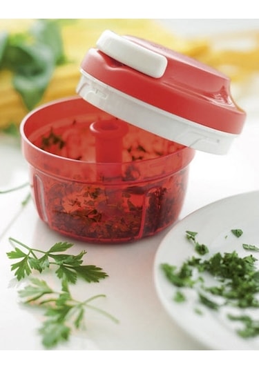Tupperware Süper Şef 1 Kırmızı İpli Rondo Doğrayıcı Kırmızı Diğer