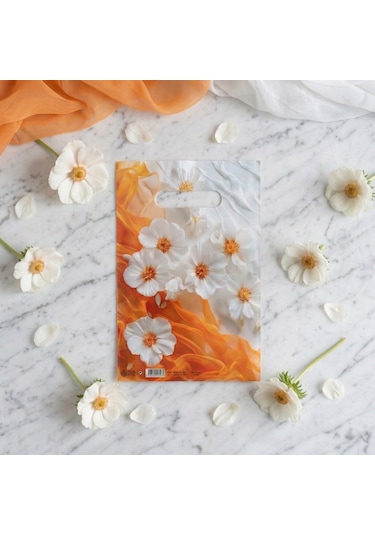 Eczane Hediyelik & Alışveriş Poşeti Bio Arya Çiçeği 20 x 30 CM 100 Adet