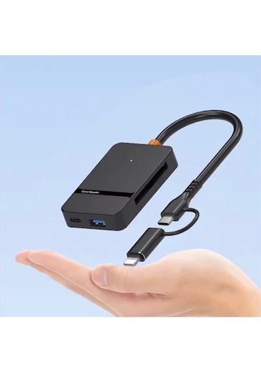 Ads-315 5-gbps Usb-c + Usb 8in1 Port Ms Cf Tf/sd Dhc Sdxc Kamera Kart Okuyucu