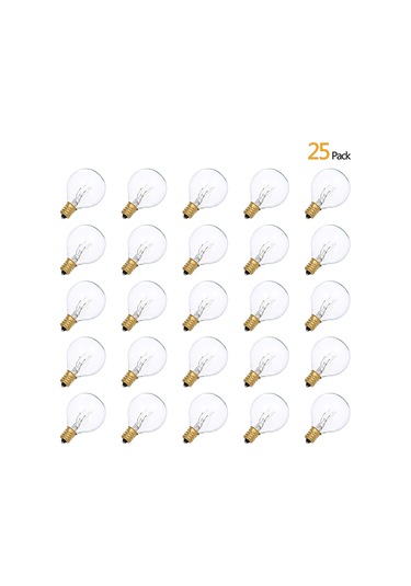 Skycity 25 Adet Ip44 Su Geçirmez G40 Tungsten Ampul, E12 Taban, 2100k Islak Beyaz Işık, 7w, 1000+ Saat Ömür