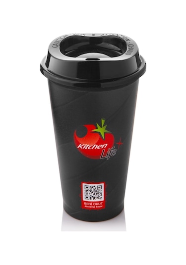 Kitchen Life Motivation Akıtmaz Kapaklı Termos Mug Çay Kahve Bardağı 470 Ml