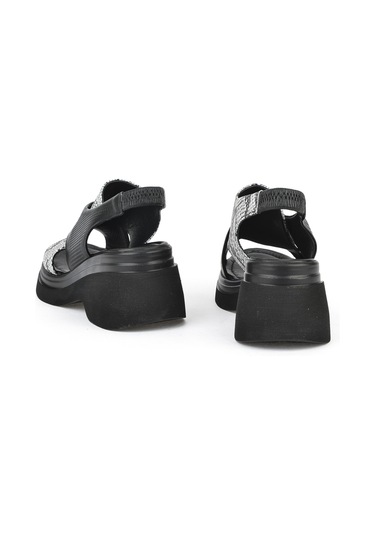 Ziya, Kadın Hakiki Deri Topuklu Sandalet 151992z64001 Siyah 151992z64001 000 Siyah