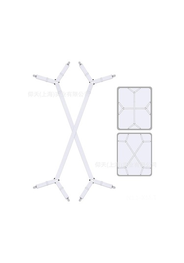 Ximistore9 Ev İçin Özelleştirilebilir Çarpraz Dikişli Yatakörtü Sabitleyici, Esnek Elastik Askı Klembi - Siyah 2 Adet Siyah