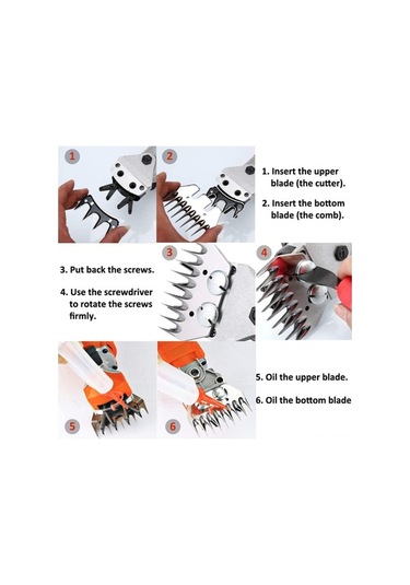 Besthome1 13 Dişli Yüksek Karbon Çelik Koyun Makası Bıçağı - Alpaka Ve Lama Tıraşı İçin