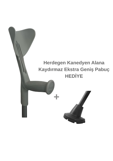 Fransız Herdegen Evolution & Fun Koltuk Değneği / Kanedyen 1 Adet Gri