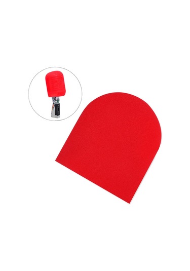 Xindoker Tek Kullanimlik Kirmizi Mikrofon Kumaşı, Ktv U Tipi Mikrofon Koruyucu, Rüzgar Ve Gürültü Engelleyici, 3.5mm Kalınliklı Köpük Malzeme